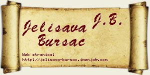 Jelisava Bursać vizit kartica